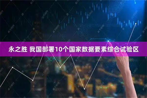 永之胜 我国部署10个国家数据要素综合试验区